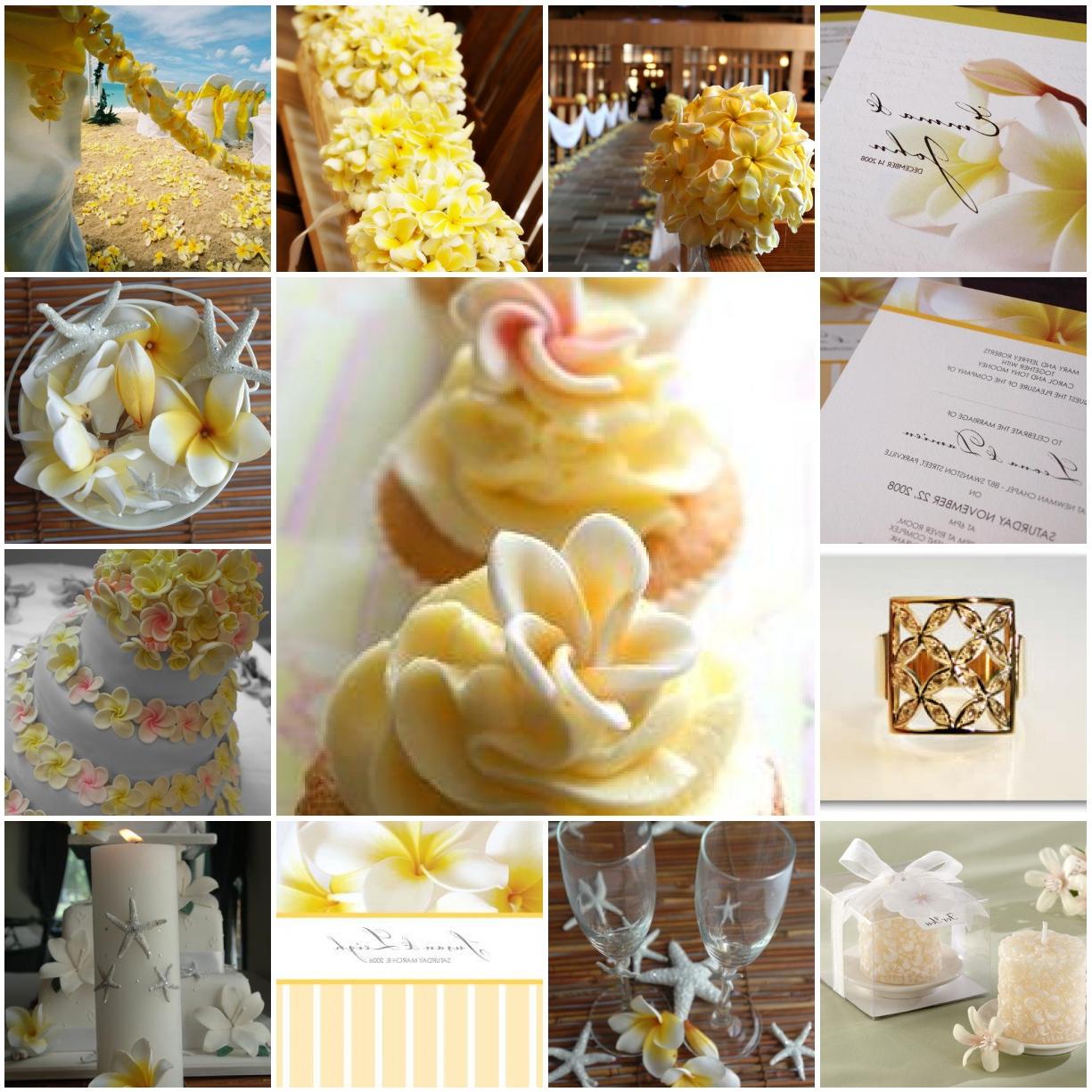 Frangipani bouquet and aisle