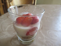 Verrine cheesecake aux fraises