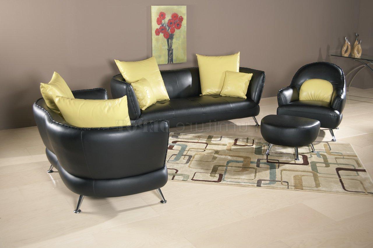 Black & Yellow Bonded Leather