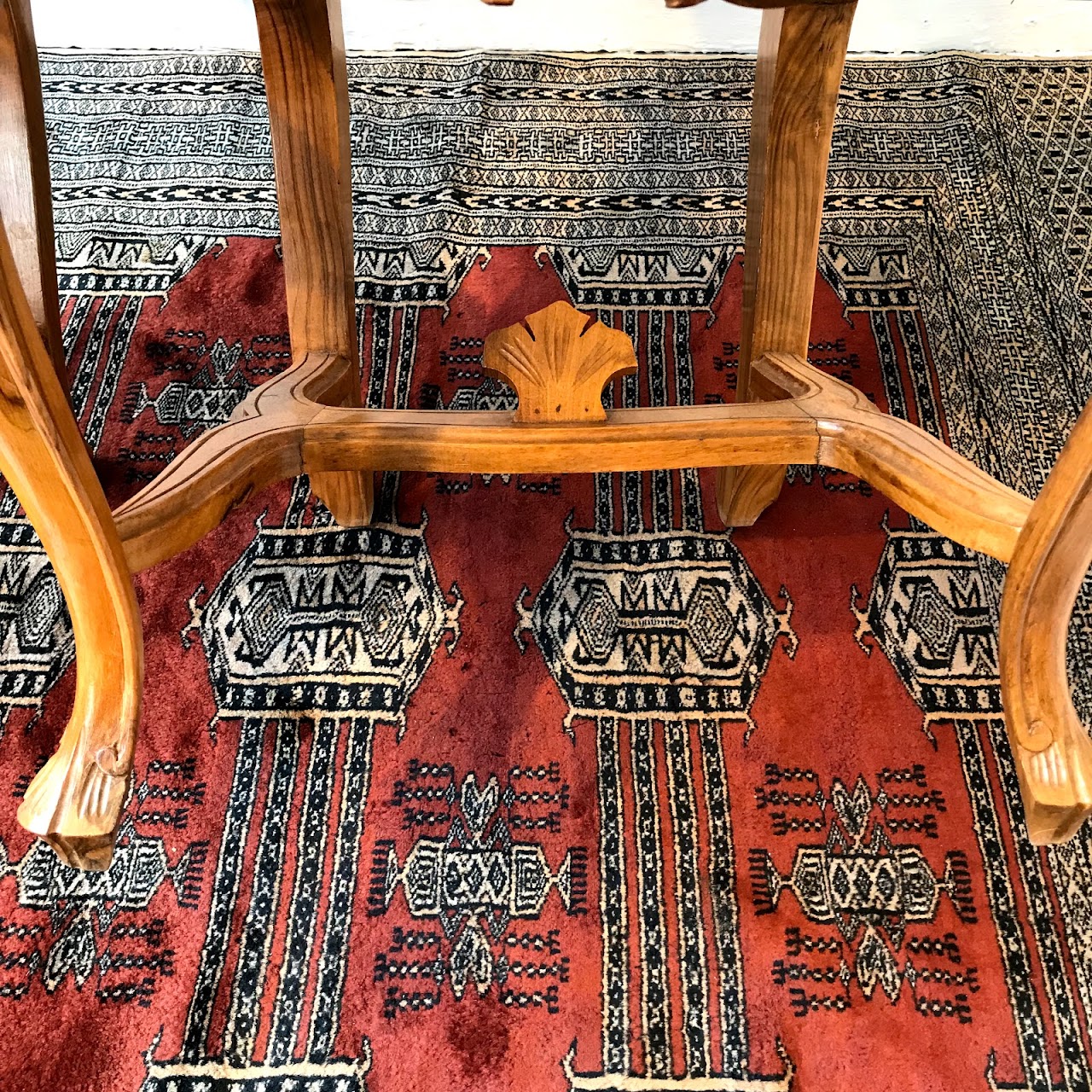 Italian Walnut  Side Chair Pair