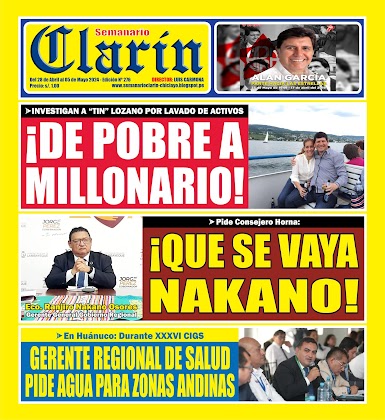 Semanario Clarin Chiclayo - Edicion 276 - Página 1