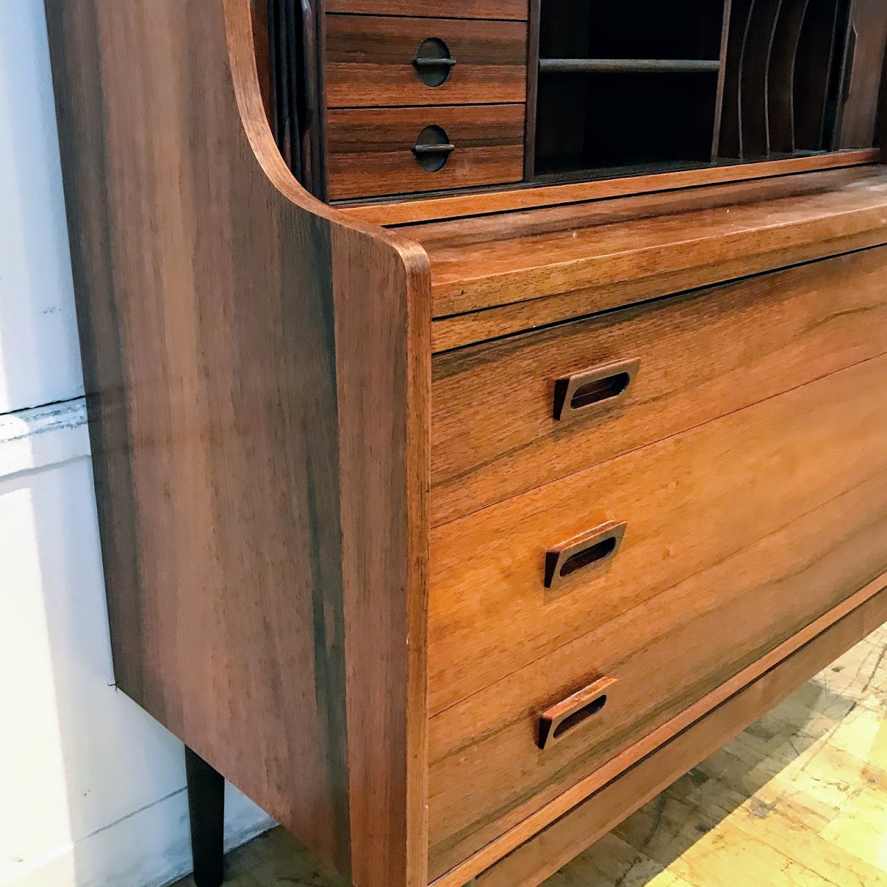 Mid-Century Walnut Secretary Desk