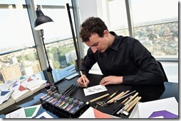 calligrapher at work