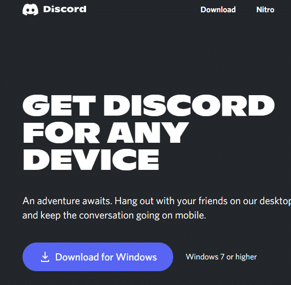 Discord downloaden voor Windows.  Fix Windows 0 error_success de bewerking is succesvol voltooid