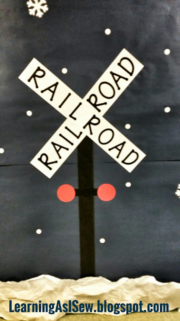 Polar Express Decor - railroad crossing