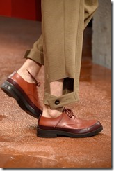 MILAN, ITALY - JUNE 18:  A model, shoe detail, walks the runway at the Marni show during  Milan Men's Fashion Week Spring/Summer 2017 on June 18, 2016 in Milan, Italy.  (Photo by Pietro D'Aprano/Getty Images for Marni)