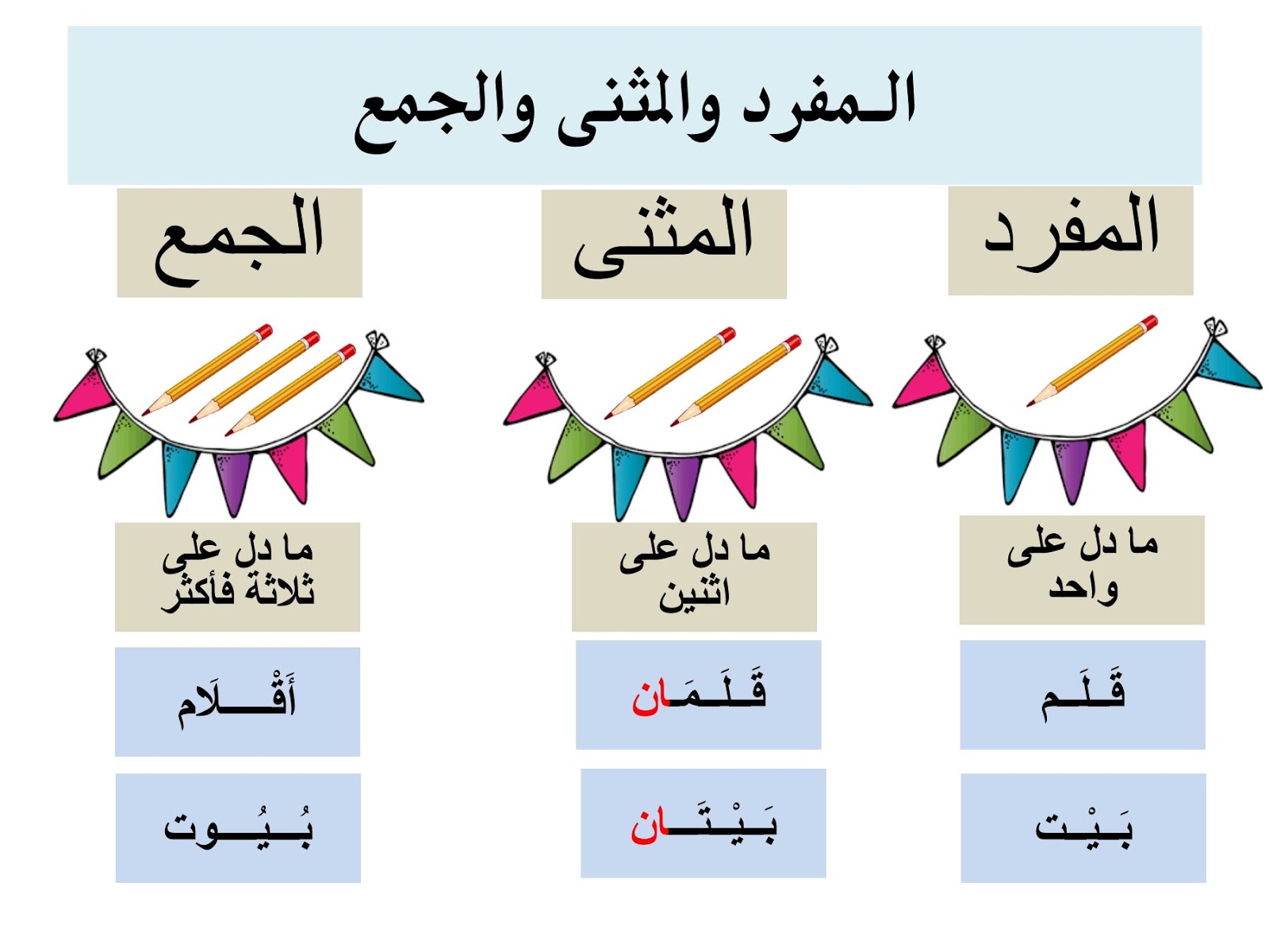 أوراق عمل تمارين المفرد والمثنى والجمع للصف الثاني 