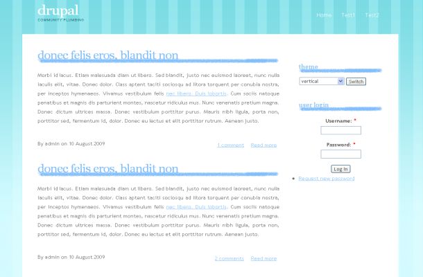 Twitter Style Blue Business Drupal Theme