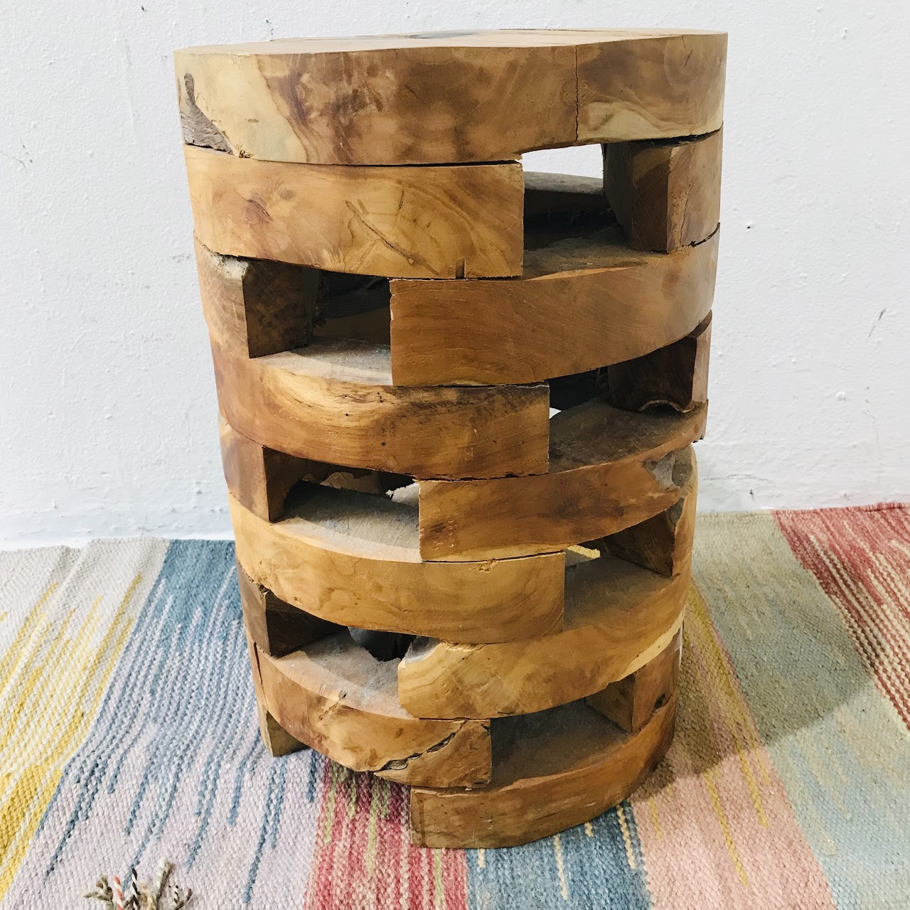 Teak Slab Accent Table