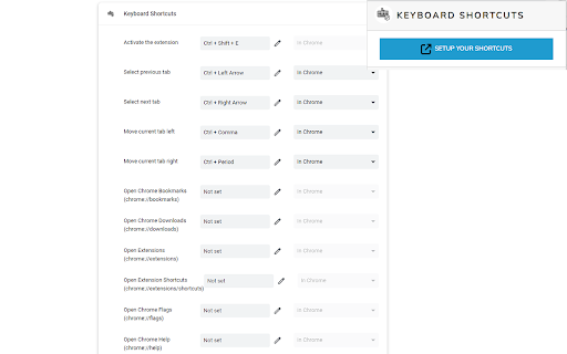 Keyboard Shortcuts