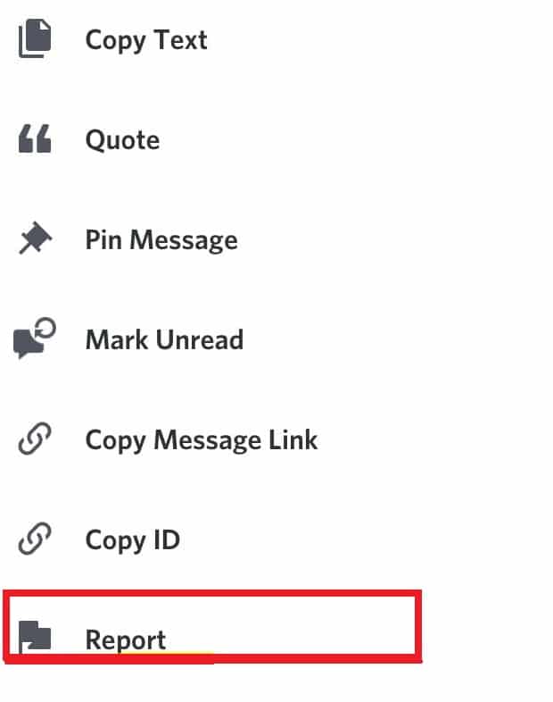 รายงานผู้ใช้บน Discord directky ผ่านข้อความผู้ใช้ -iOS