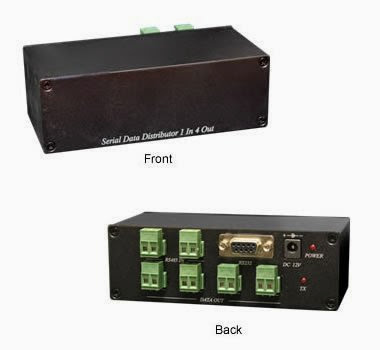  ScanSys RS004 PTZ Data Distributor, 1x RS232 In, 2xRS485 In , 4x RS485 Out ,DC12.5V, 500mA Power Supply