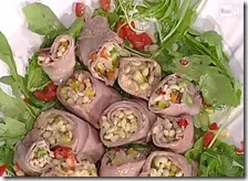 Rotolini di roast beef ripieni