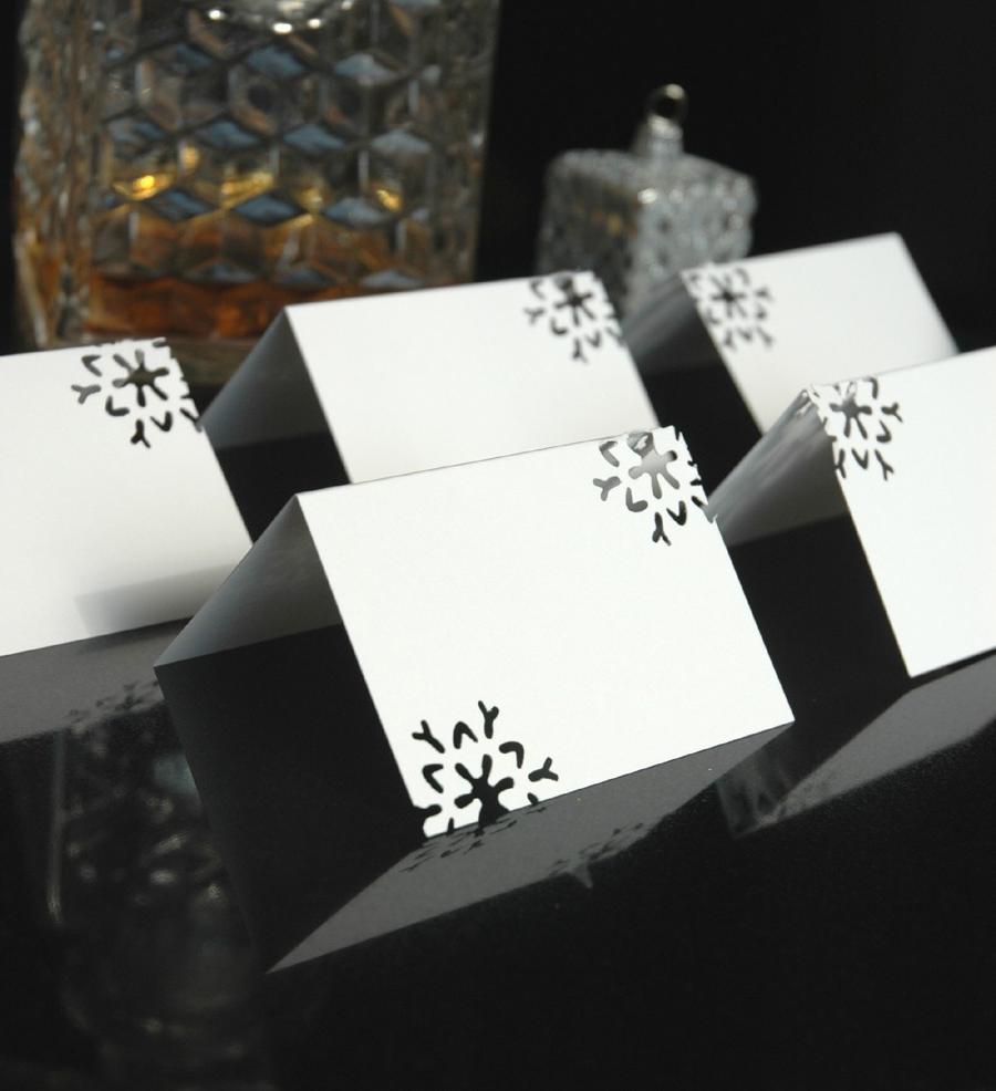 Snowflake Place cards Set 120