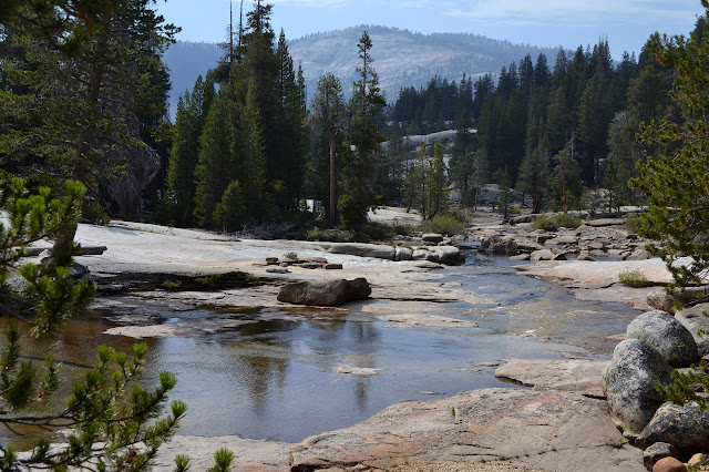 sheet of water continuing down