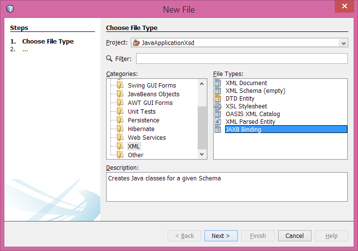 JAXB binding en netbeans