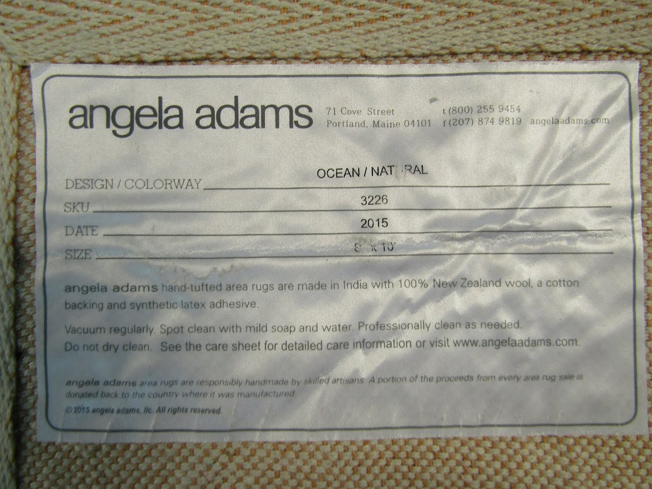 Angela Adams Ocean Natural Rug