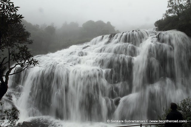 Admiring the beautiful Baker's Falls