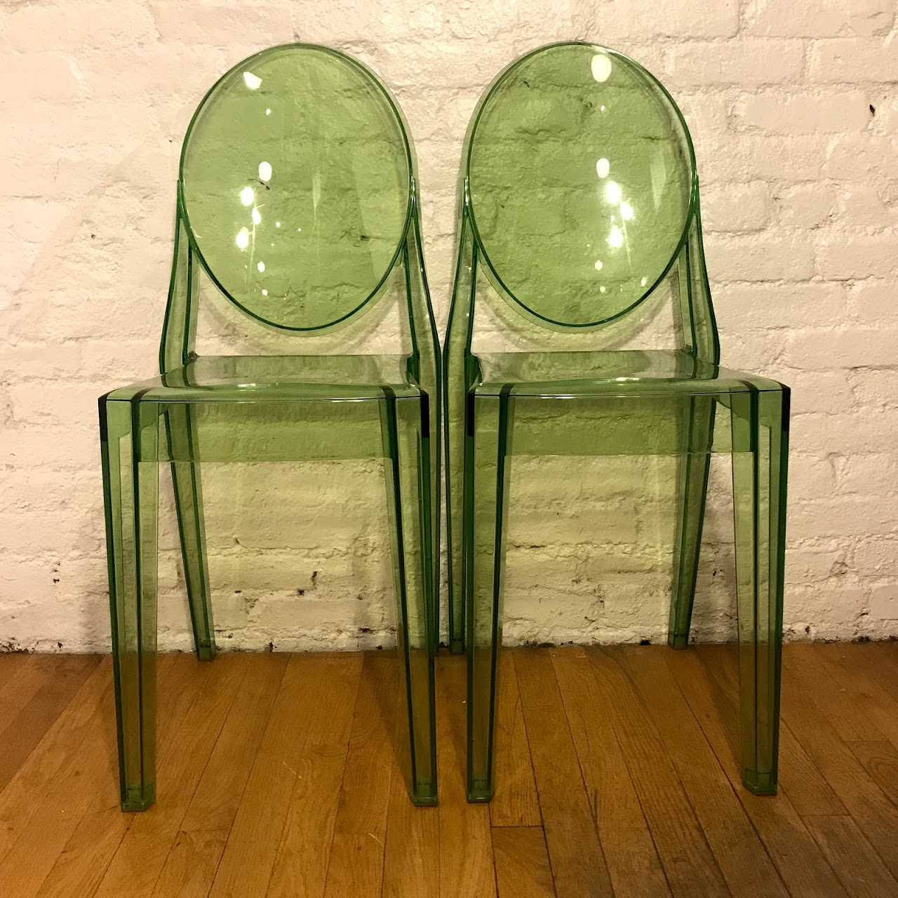 Kartell + Philippe Starck Victoria Ghost Chair Pair