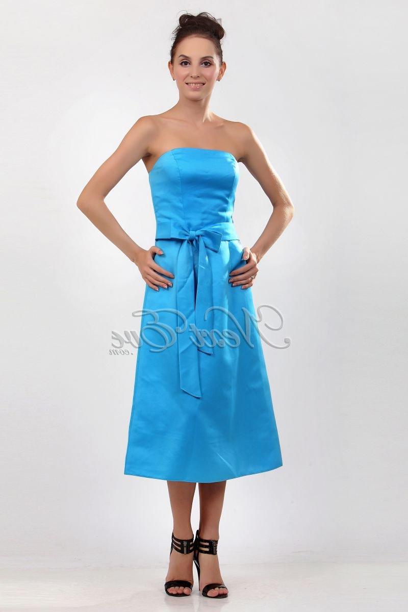 Simply Elegant Aqua Strapless