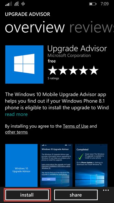 更新、升级、Windows Phone 8.1、Windows 10 移动版、升级顾问