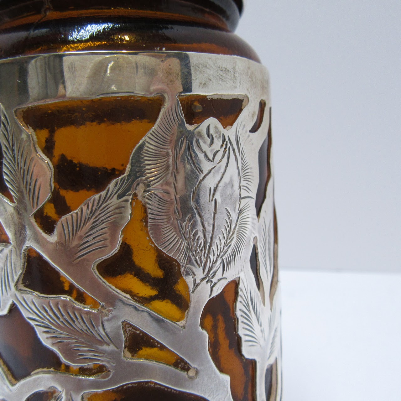 Sterling & Amber Glass Jar Set