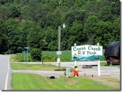 Entrance to Cross Creek RV Park