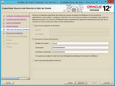 Instalar Oracle 12c Release 1 en Windows Server 2012 R2 Datacenter