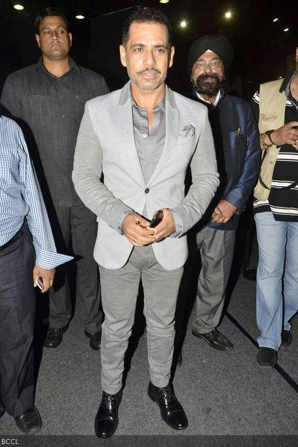 Robert Vadra attends the Wills Lifestyle India Fashion Week (WIFW) Spring/Summer 2014, held in Delhi. (Pic: Viral Bhayani)