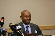 Suspended SARS commissioner, Tom Moyane, at a press conference at the Protea Hotel in Illovo, Johannesburg on July 9 2018.