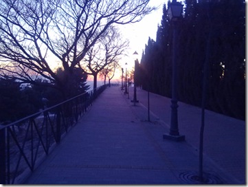 Atardecer en el Paseo de las Murallas