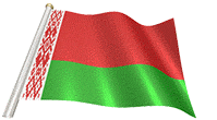 Belarusians flag on a flag pole gif animation
