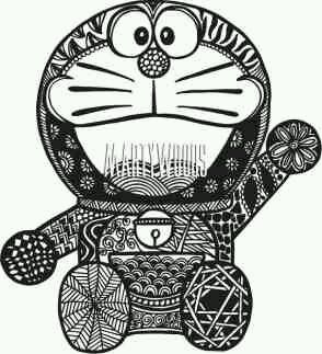 Contoh Gambar  Doodle  Doraemon Simple Keren  BLOG CARA 