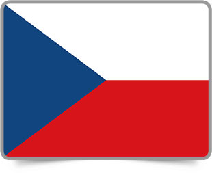 Czech framed flag icons with box shadow