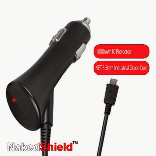  Verizon Samsung Galaxy S lll 3 S3 i535 Black Premium 9FT IC Protected 1000mAh Car Charger