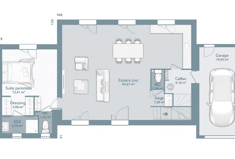  Vente Terrain + Maison - Terrain : 610m² - Maison : 130m² à Launaguet (31140) 