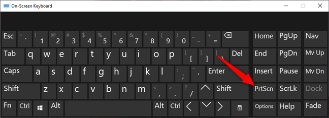 De toets Print Screen (PrtSc) op het toetsenbord