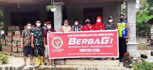 200 Paket Bantuan BINDA Sumut Kepada Korban Banjir Muara Batang Angkola