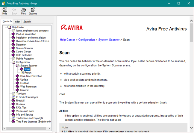 Conjunto de seguridad gratuito de Avira