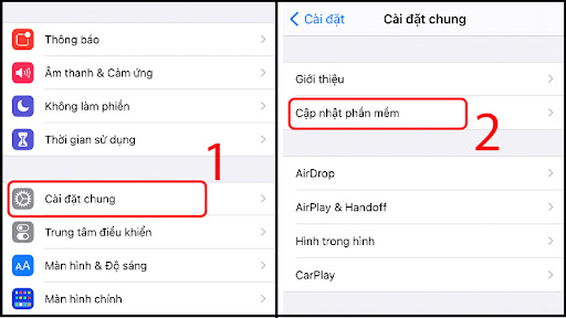 Cập nhật hệ điều hành trên iPhone