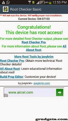 Rooting samsung galaxy grand 2 (G7102) - check