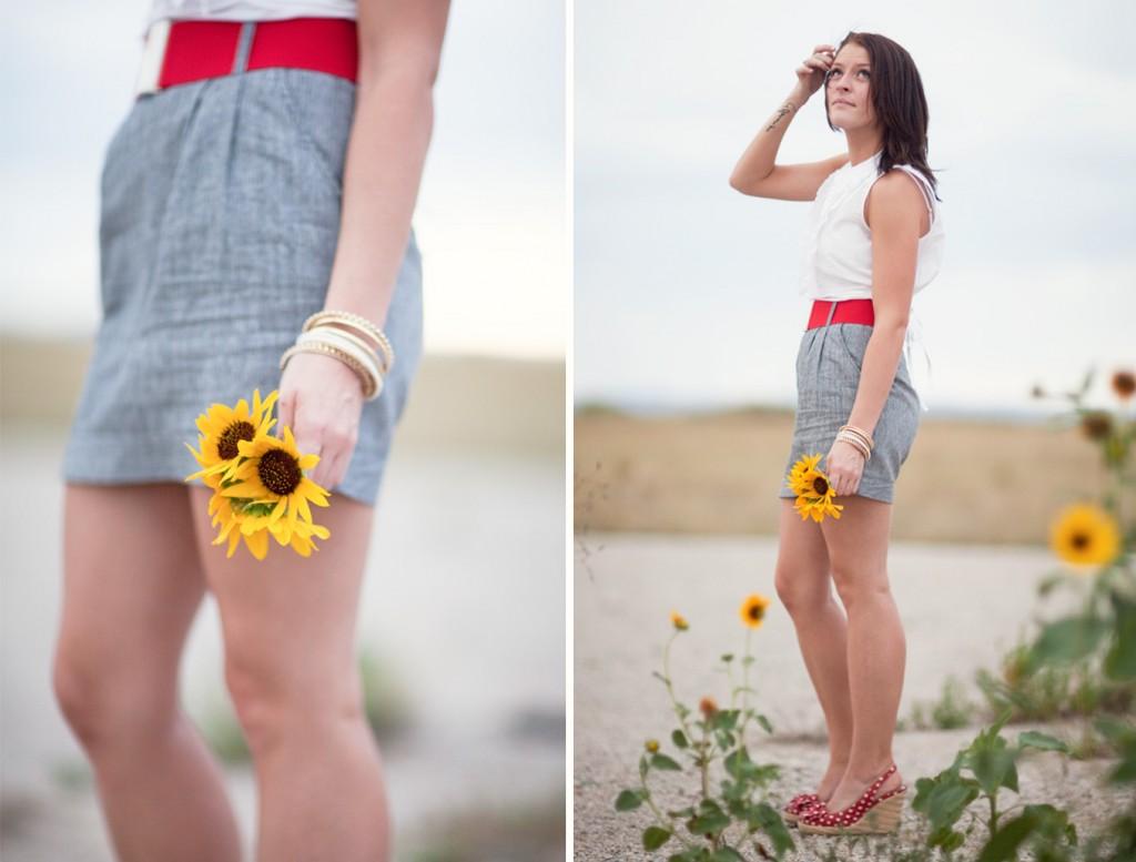 sunflower bridal photos