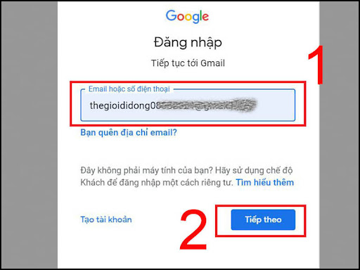 Truy cập tài khoản Google trên máy tính