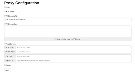 Tiny Proxy Configurator