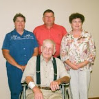 Click to Expand James Dunkley, Sr. with daughters L. Cathy Patterson and Helen Moore along with son Jim Jr. Mr. Dunkley is the son of Jessie Lillan Gleaves.