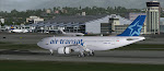 Air Transat A310 rolling out after landing in Nice France after a flight from Montreal QC