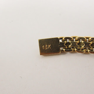 18K Gold Heavy Signet Bracelet