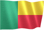 Animated waving Beninese flags