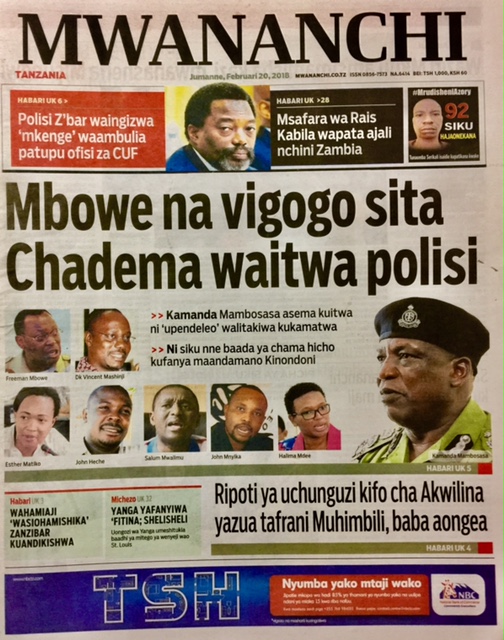 Ripoti ya Mauaji ya Akwilina Inatisha...Habari Zilizopo Katika Magazeti ya Leo Jumanne ya February 20