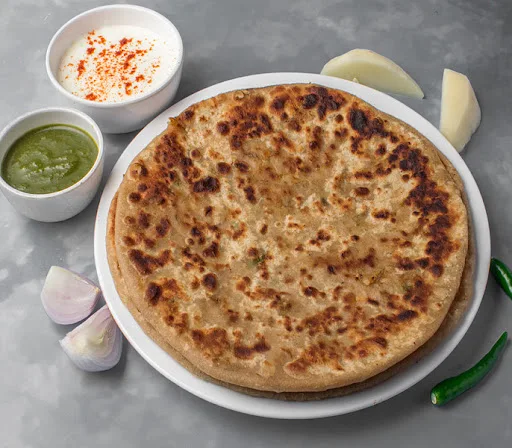 Aloo Cheese Paratha + Green Chutney